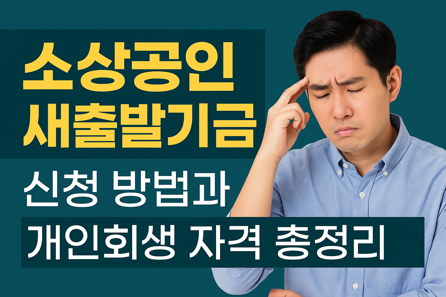 소상공인 새출발기금 신청 방법