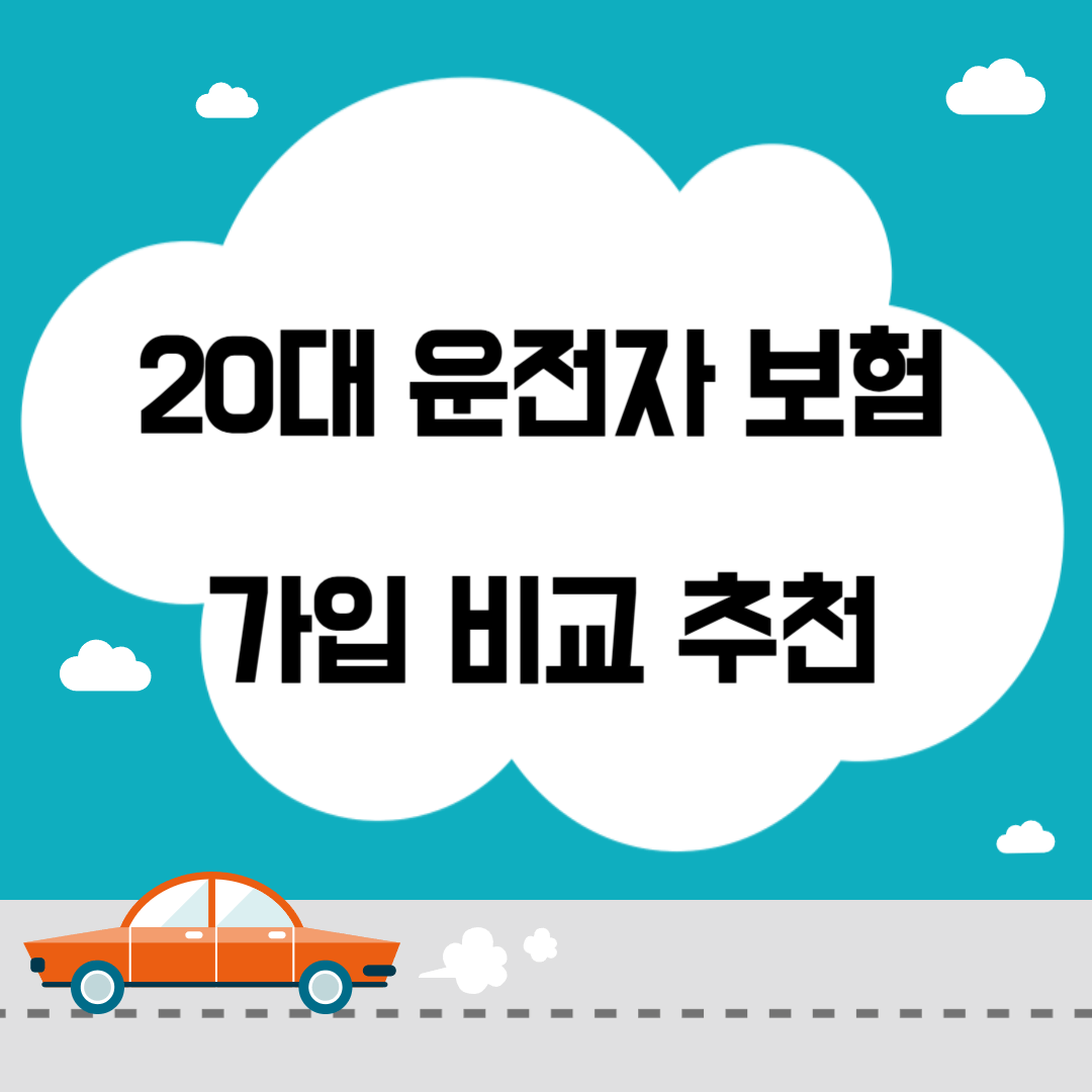 20대 운전자 보험 가입 비교 추천
