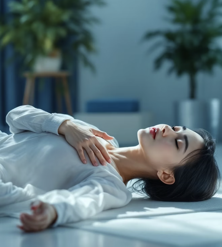 아기처럼, 무릎 안고 허리 달래기