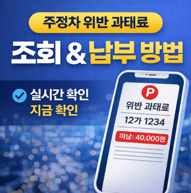 주정차 위반 과태료 조회