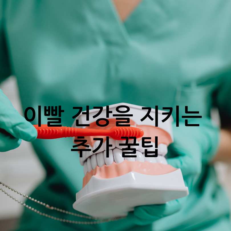 이빨을 위한 건강한 양치질 방법 