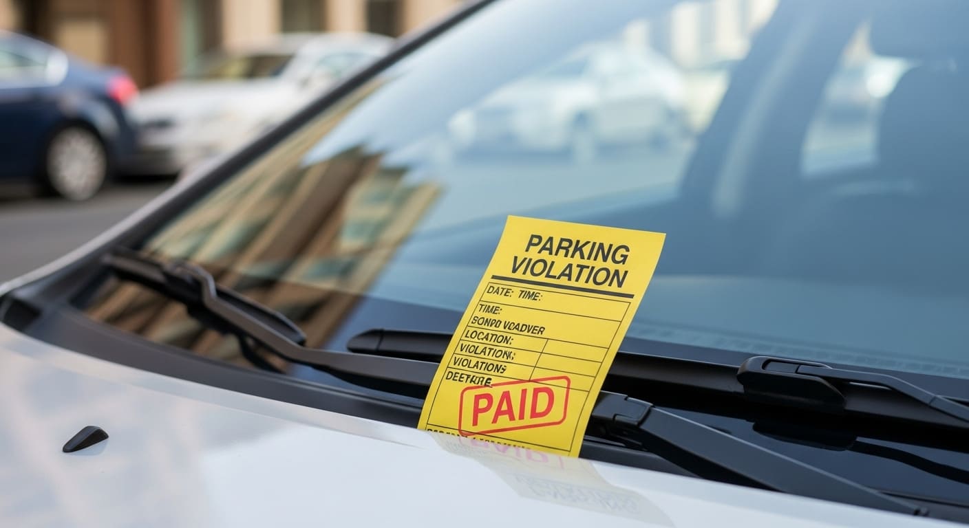 도로변 주정차 금지 표지판과 노면 표시