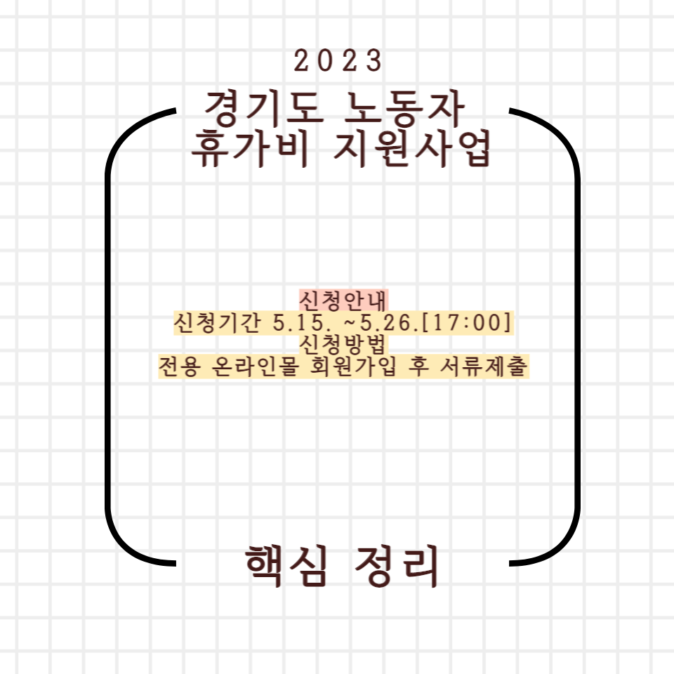 경기도 노동자 휴가비 지원