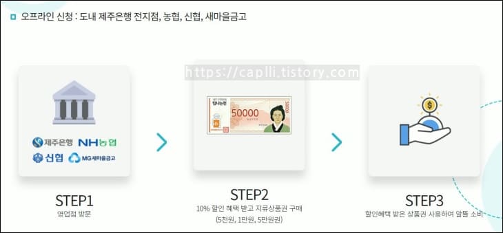 종이형-지류상품권을-발급받는-방법이-3단계로-설명되고-있다.