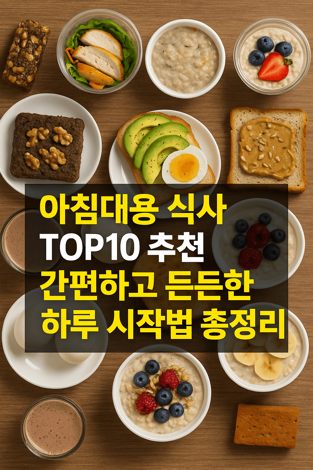 아침대용 식사 TOP10 추천｜간편하고 든든한 하루 시작법 총정리