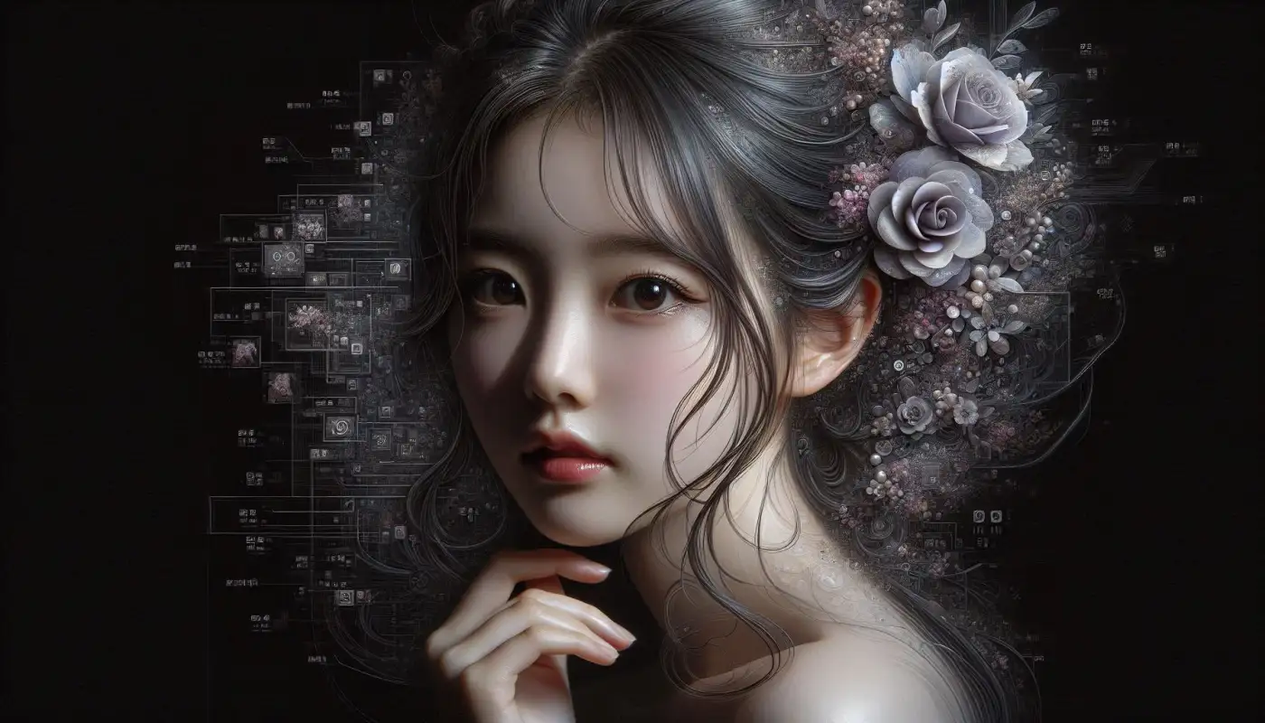 ai-그림-그리기-사이트-추천을-알아보는-여성의-모습