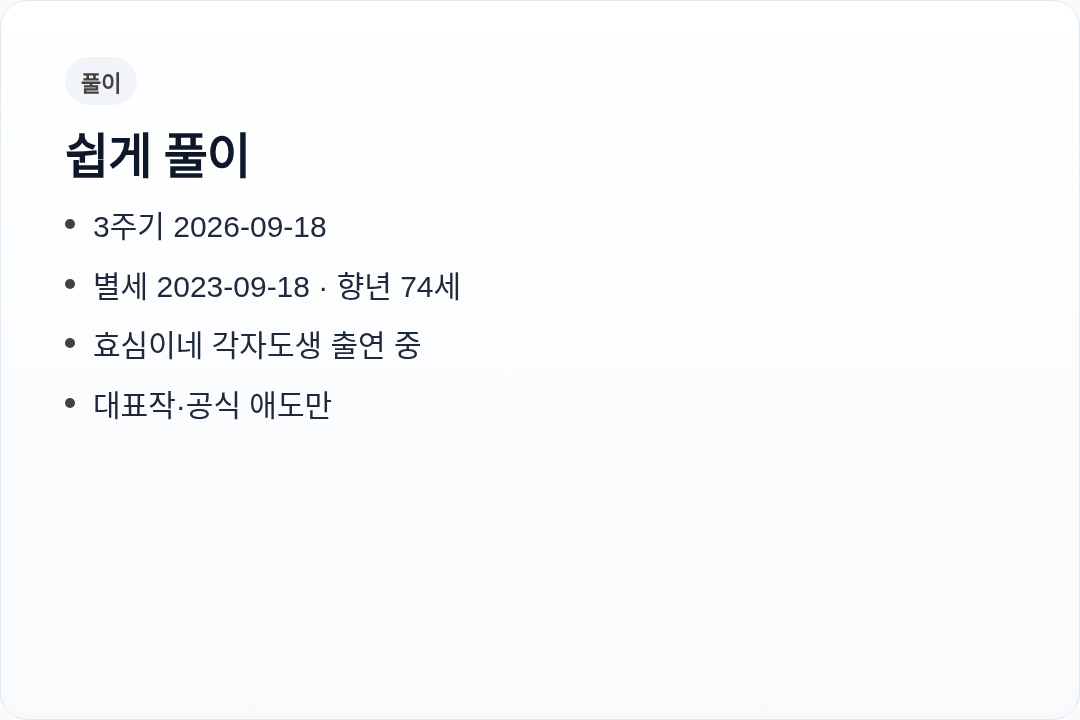 노영국 3주기 한눈에
