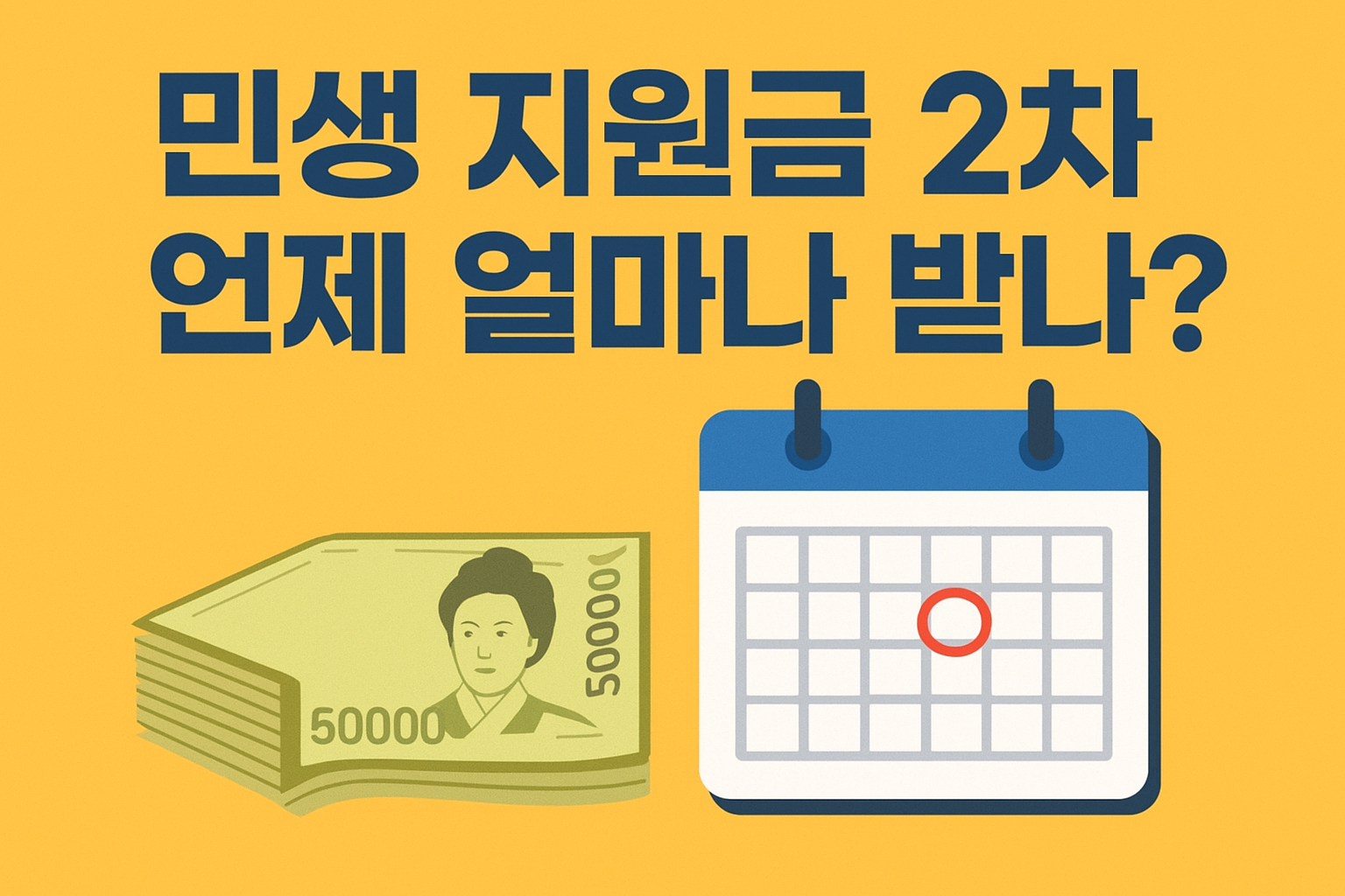 민생 지원금 2차, 언제 얼마나 받나?