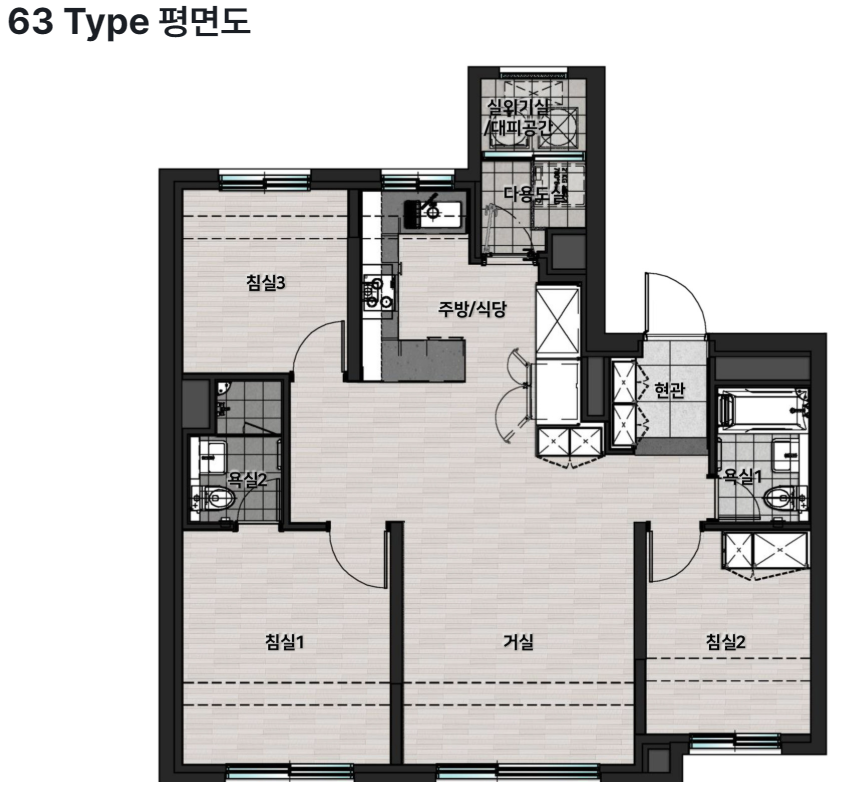 63 Type 평면도