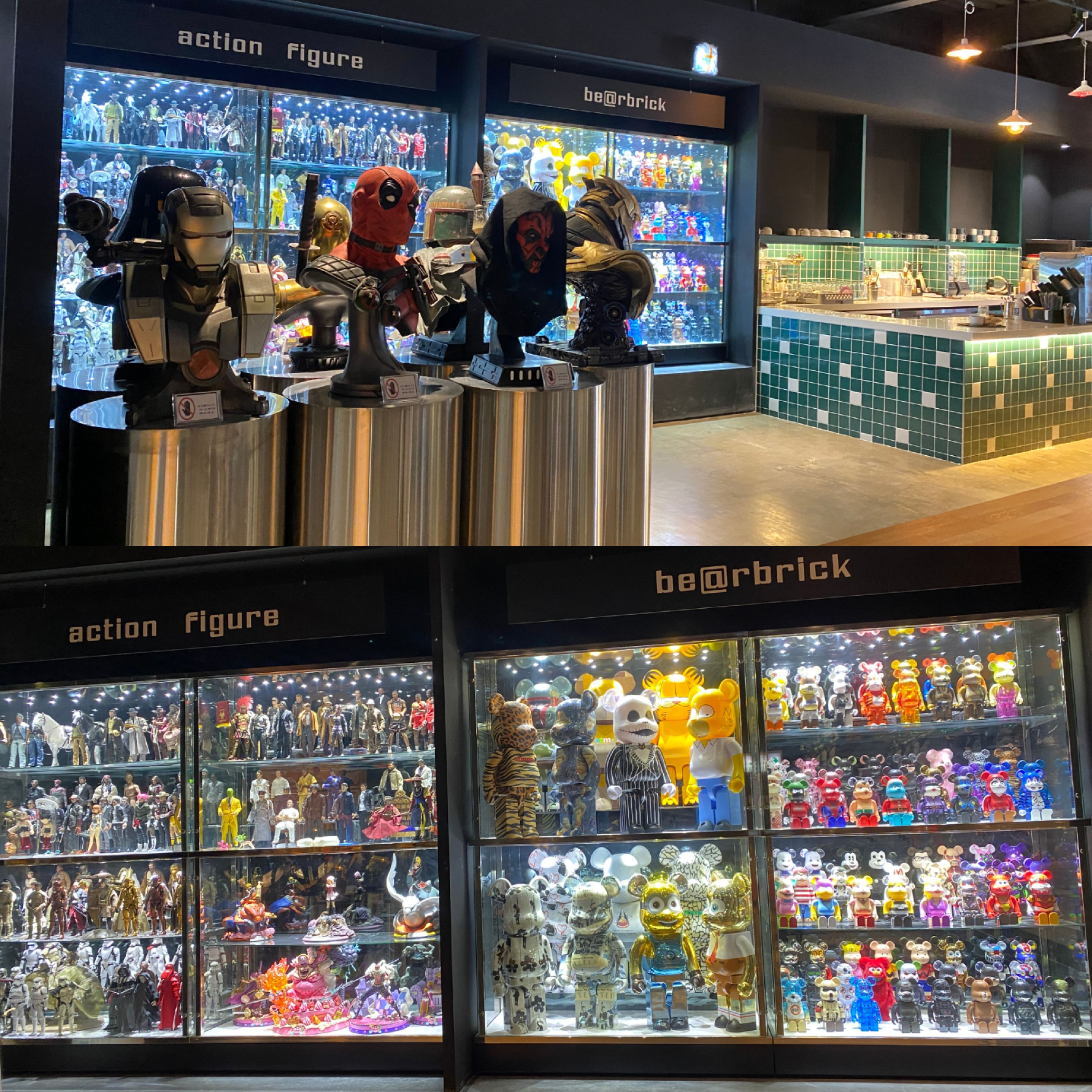 카페 1층 피규어들