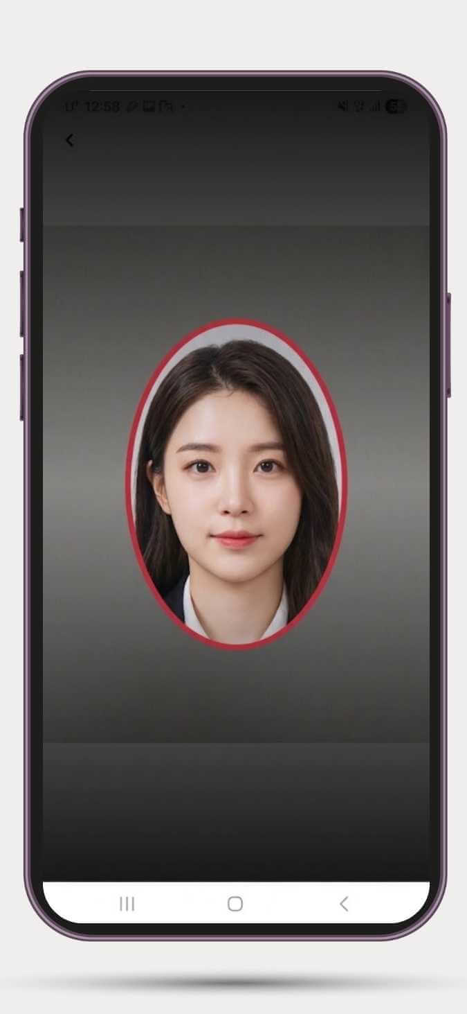 셀카 촬영하는 예시
여성 모델이 셀카를 찍은 예시
