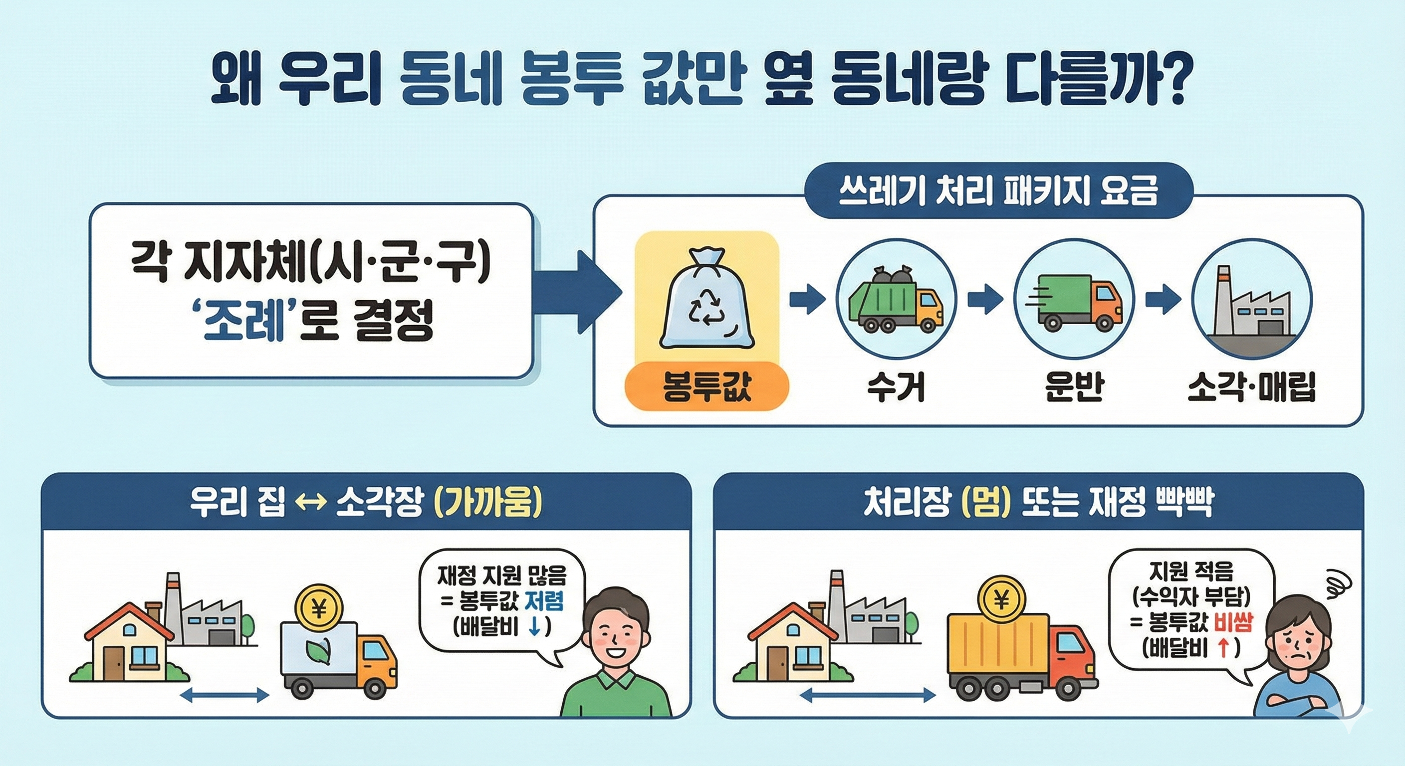 우리 동네 봉투 값, 왜 옆 동네랑 다를까요?