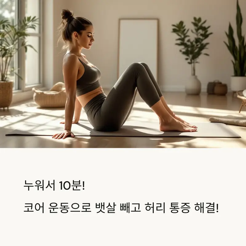 요가 매트 위에서 코어 운동을 하는 여성, 깔끔한 실내 환경