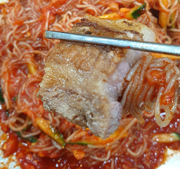비빔냉면과 갈비