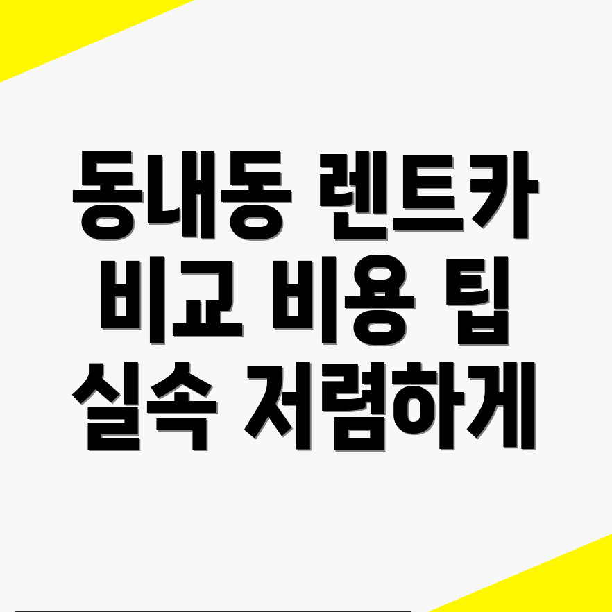 대구 렌트카 비용