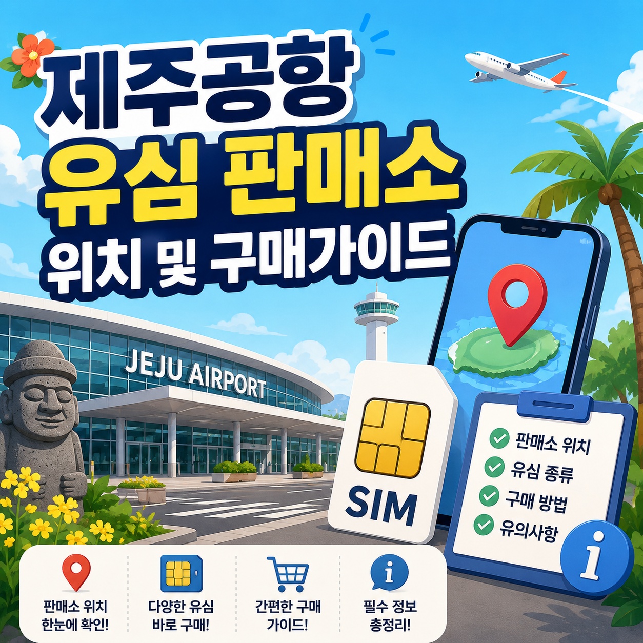 제주공항 유심 판매소 위치 총정리 및 2026 현장 구매 실패 없는 꿀팁