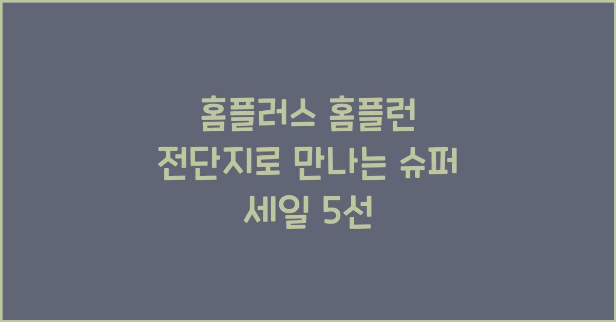 홈플러스 홈플런 전단지