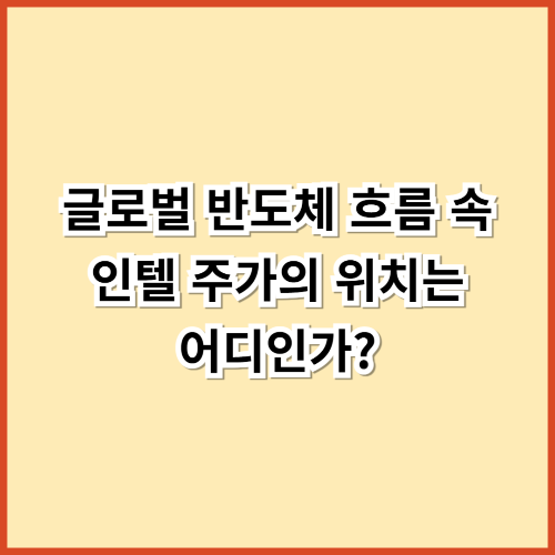 글로벌 반도체 흐름 속 인텔 주가의 위치는 어디인가?