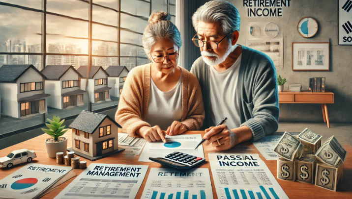 은퇴세대를 위한 노후자산 관리와 임대수익 관련 이미지