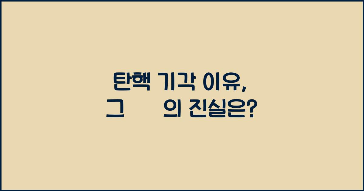 탄핵 기각 이유