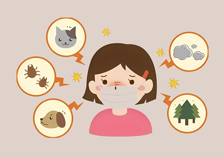 알레르기를-유발하는-물질을-조심하는-여성