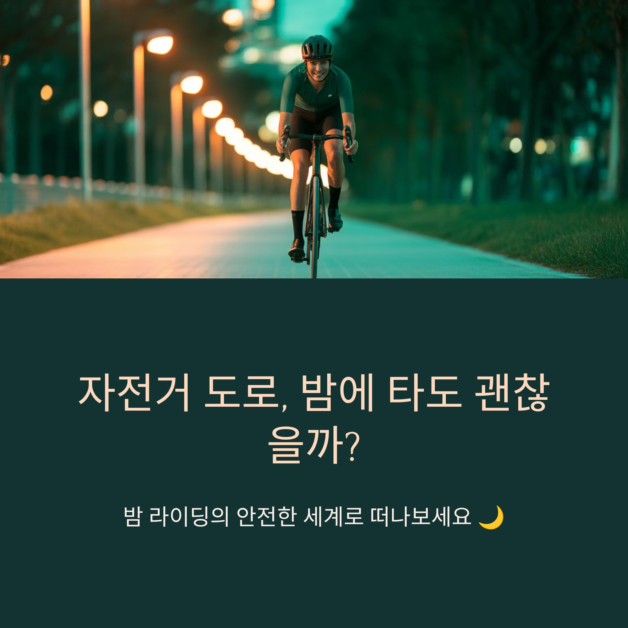 자전거 도로, 밤에 타도 괜찮을까?