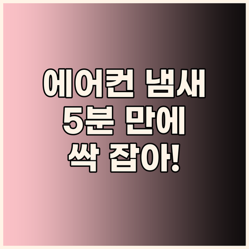 에어컨 곰팡이 냄새, 참지 마세요! ..