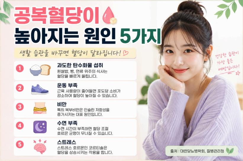 공복혈당이 높아지는 원인 5가지 이미지사진