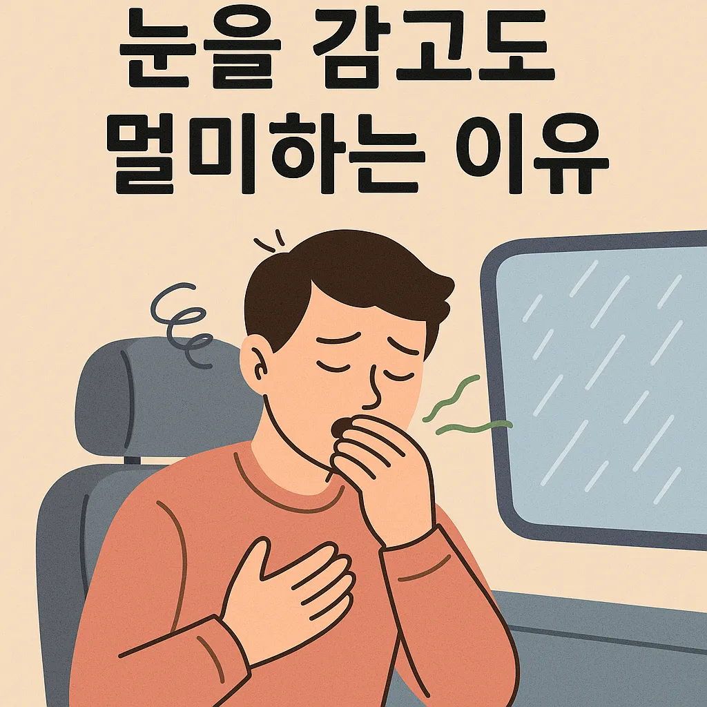 눈을-감고도-멀미를-겪는-남성이-차량-안에서-불편해하는-모습의-일러스트-이미지