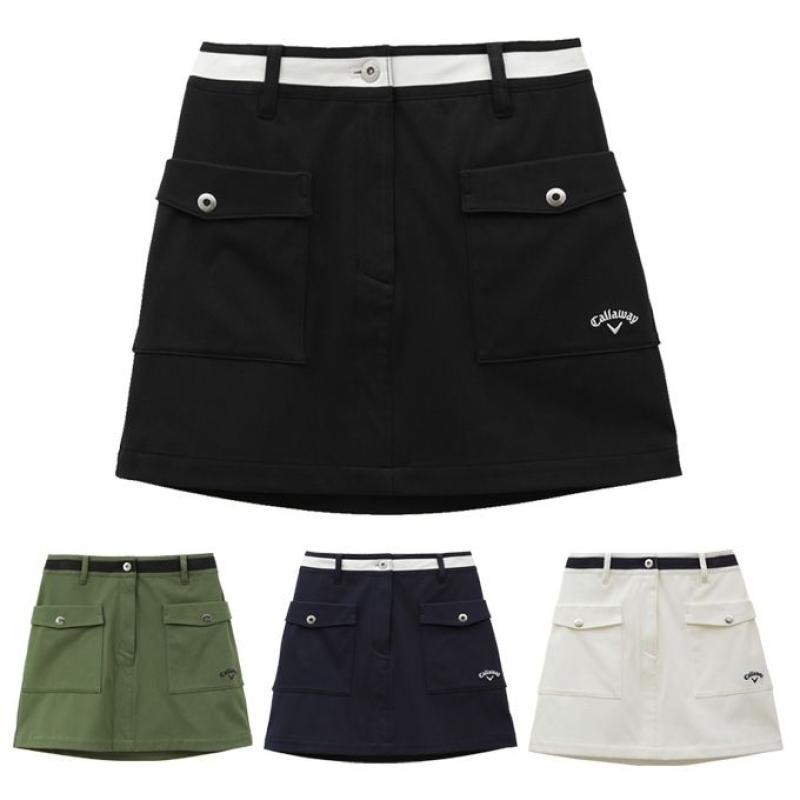 캘러웨이 Callaway 재팬 골프 여성용 니트 미니 카고 스커트 치마 C23128202