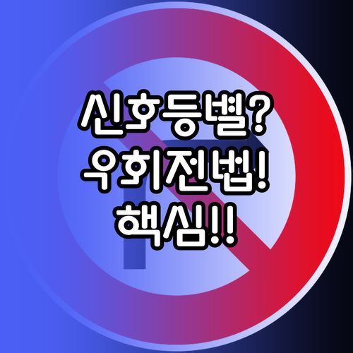 우회전 신호등 종류별 올바른 통과 방..