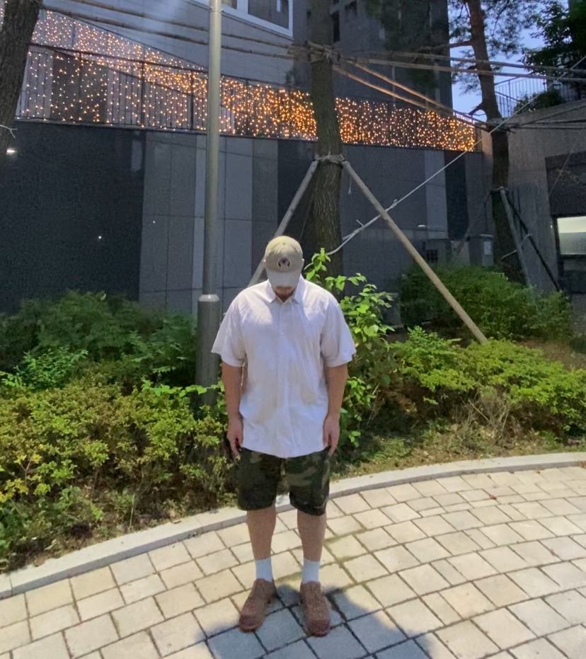 데일리룩('26. 8. 17.)폴로랄프로렌 더블알엘 가먼트다잉 트윌볼캡, 반스 체커보드 반소매셔츠 하와이안셔츠, 로스코 카모 BDU 반바지 팬츠, 야세 YASE 스웨이드 더비슈즈