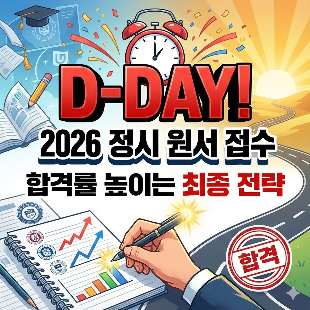 2026 정시 원서 접수 D-Day! 합격률 높이는 최종 전략