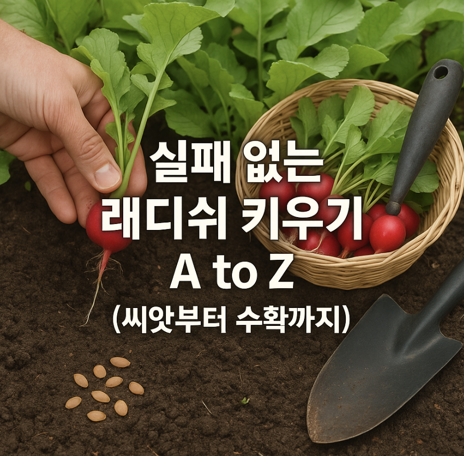실패 없는 래디쉬 키우기 A to Z (씨앗부터 수확까지)