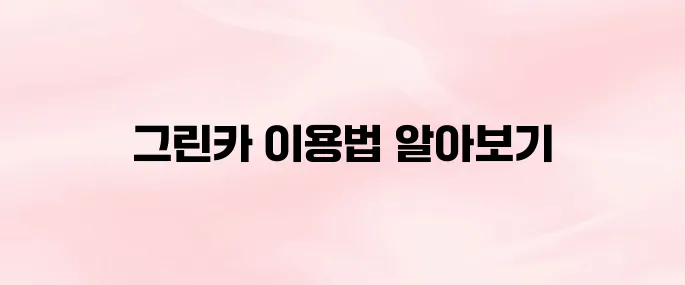 그린카 앱 다운로드 및 가입 방법｜렌터카 예약부터 이용까지 정리