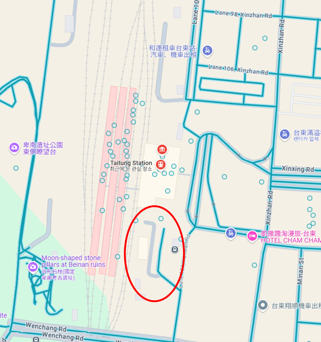 타이동역 대중교통 탑승지