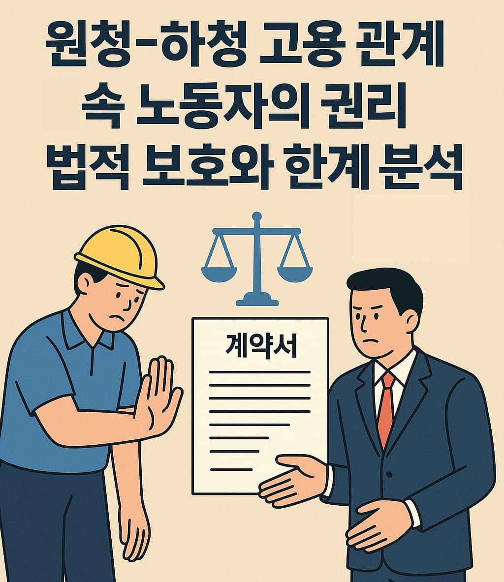 ⛓️ 원청-하청 고용 관계 속 노동자의 권리: 법적 보호와 한계 분석
