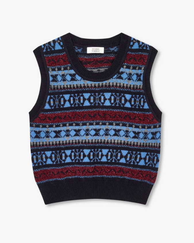 {조끼} 붉은 진주 7회 :: 남상지(백진주) / 스튜디오 톰보이 노르딕 패턴 니트 베스트 조끼