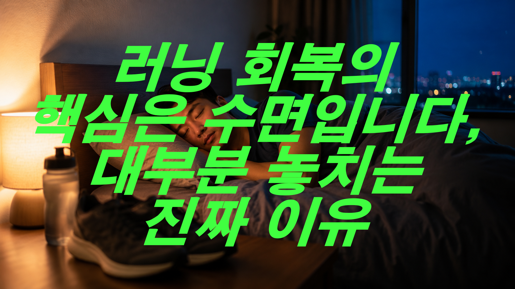 러닝 회복의 핵심은 수면입니다, 대부분 놓치는 진짜 이유