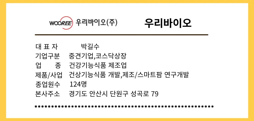 우리바이오-기업개요