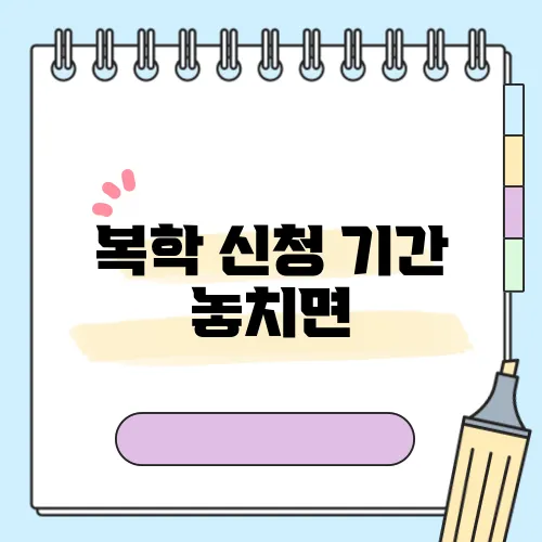 복학 신청 기간 놓치면