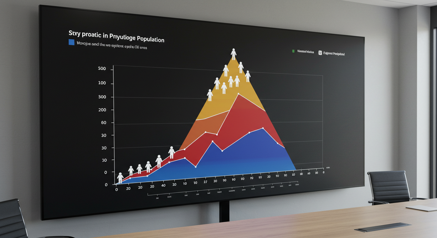 출산율 피라미드 형식의 그래프 이미지