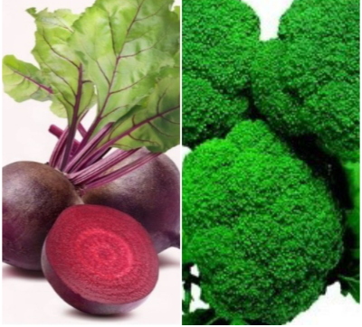 비트와 브로콜리 사진