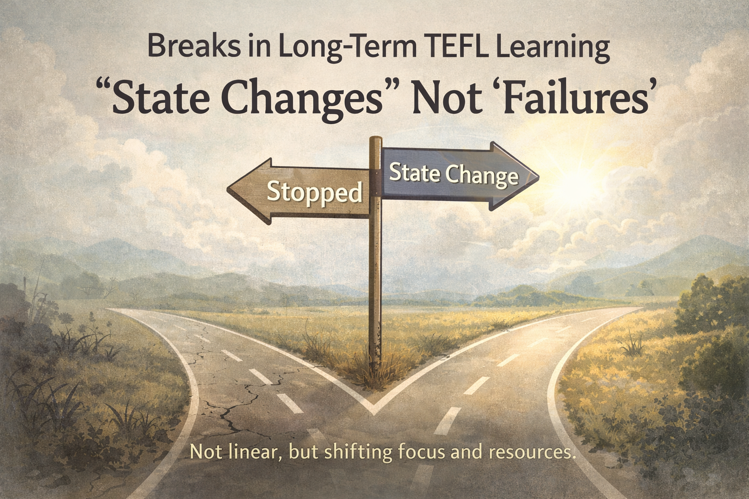 TEFL 영어교수법 장기 학습에서 중단은 왜 실패가 아니라 ‘상태 변화’로 이해되어야 하는가