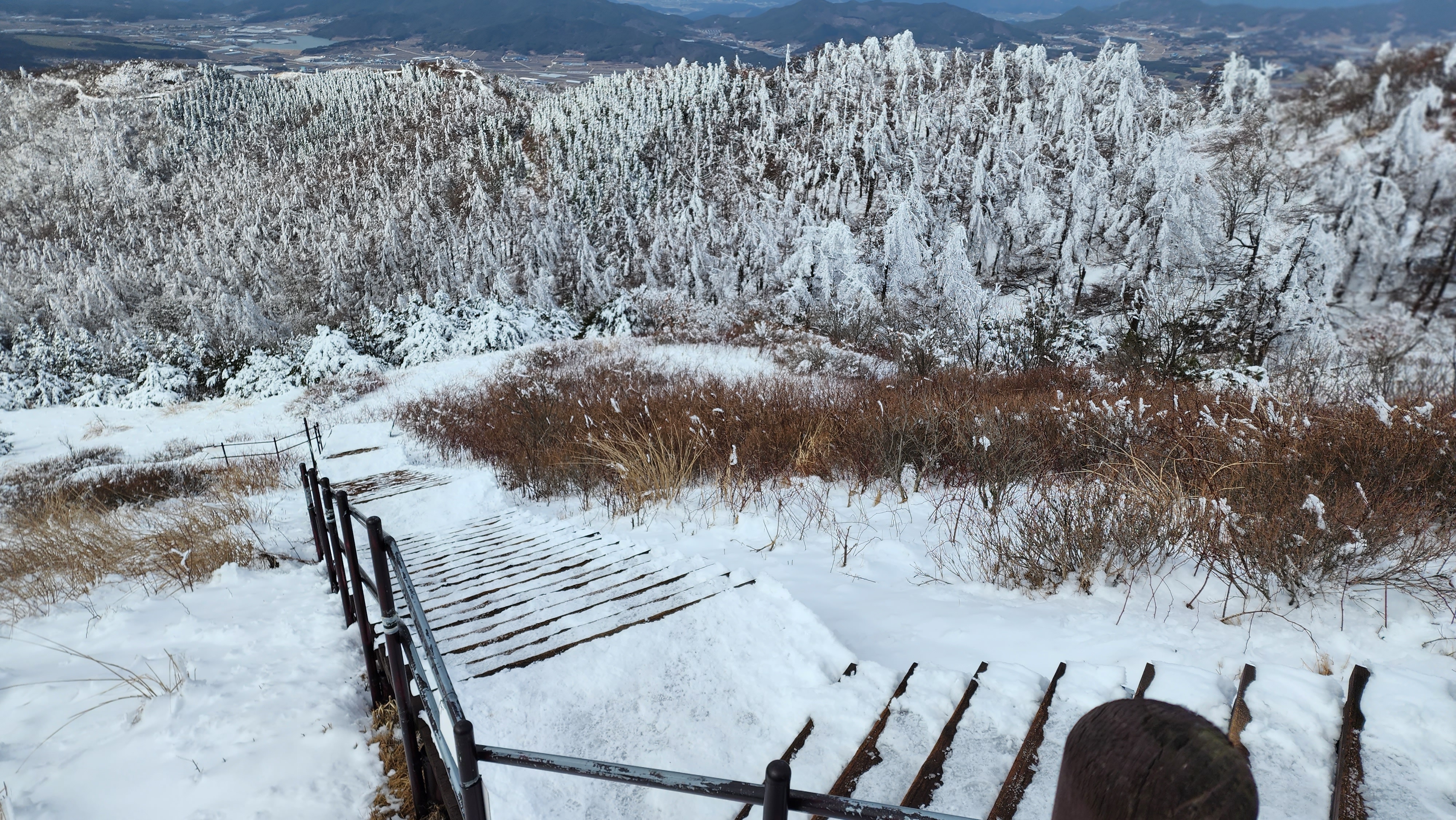 바래봉 설경 빙화 지역