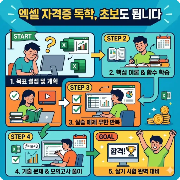 엑셀 자격증 독학 공부 방법 현실 안내