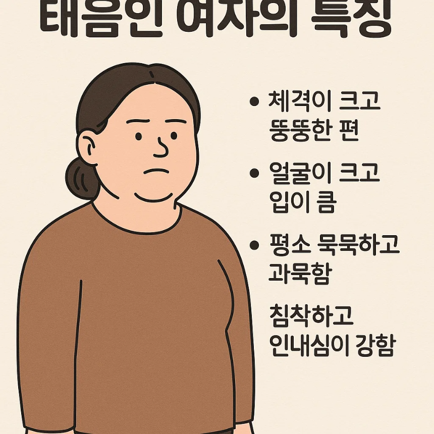 태음인 여자의 특징
