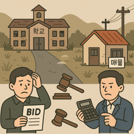 낙후지역 폐교 주변 주택 경매