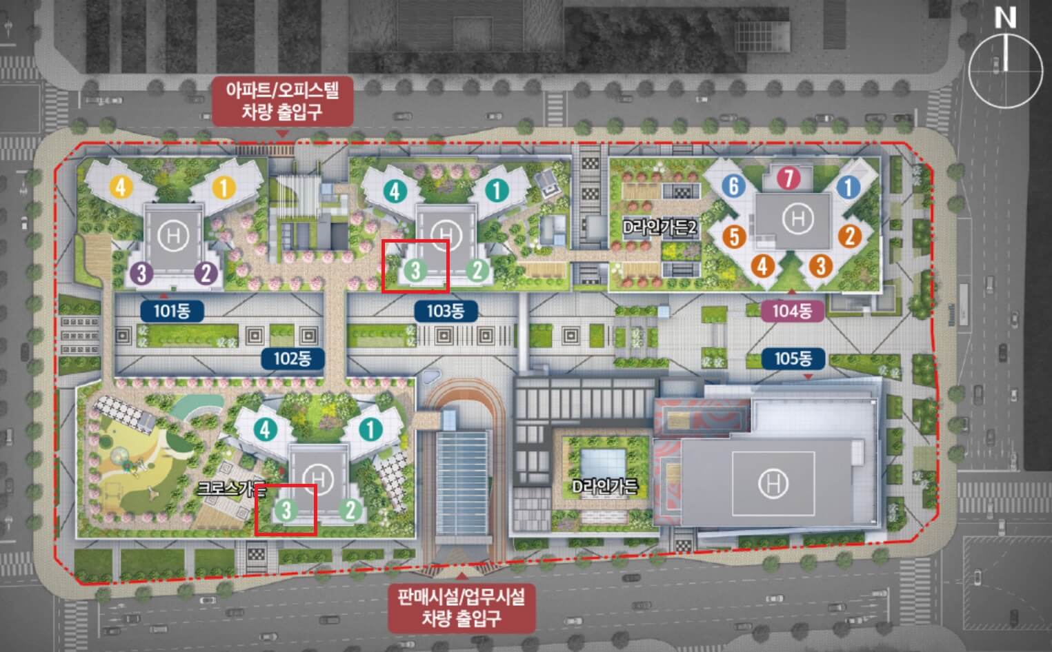 동탄역 디에트로 퍼스티지 단지배치도