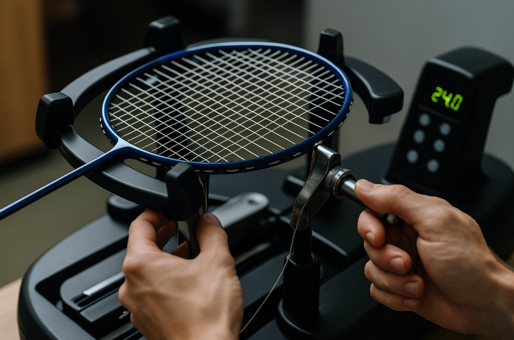 배드민턴 라켓 스트링 작업 사진